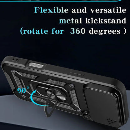 Deksel for Apple iPhone 17 Pro, Techsuit, CamShield, Svart