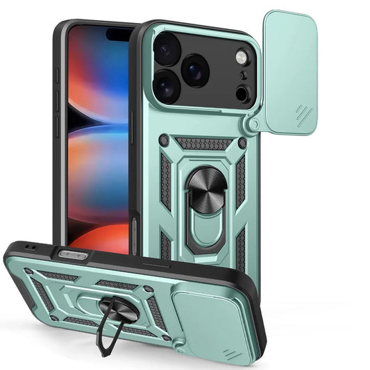 Deksel for Apple iPhone 17 Pro, Techsuit, CamShield, Grønn