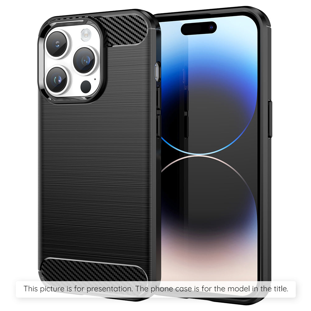 Deksel for Apple iPhone 17 Pro, Techsuit, Karbon, Svart