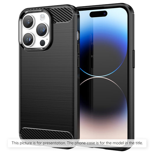 Deksel for Apple iPhone 17 Pro, Techsuit, Karbon, Svart