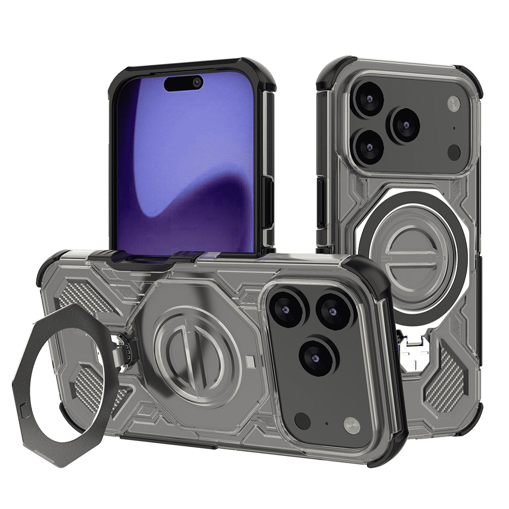 Deksel for Apple iPhone 17 Pro, Techsuit, Carbon Shield Pro, Lys Svart