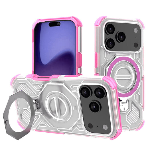 Deksel for Apple iPhone 17 Pro, Techsuit, Carbon Shield Pro, Rosa