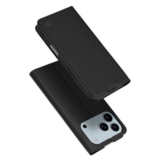 Deksel for Apple iPhone 17 Pro, Techsuit, Magskin Book, Svart