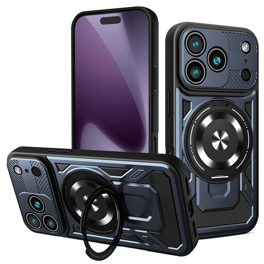 Deksel for Apple iPhone 17 Pro, Techsuit, RuggedCam, Blå