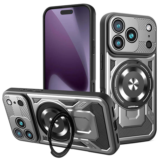 Deksel for Apple iPhone 17 Pro, Techsuit, RuggedCam, Grå