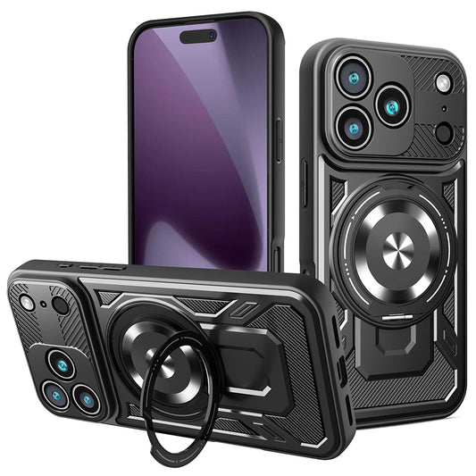 Deksel for Apple iPhone 17 Pro, Techsuit, RuggedCam, Svart
