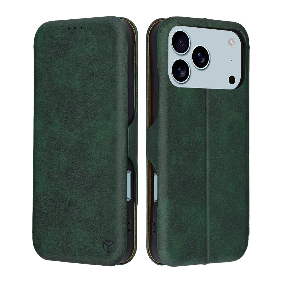 Deksel for Apple iPhone 17 Pro, Techsuit, Safe Wallet Plus, Grønn