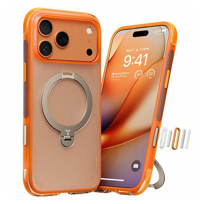 Deksel for Apple iPhone 17 Pro, Torras, Ostand Spin Air, Oransje