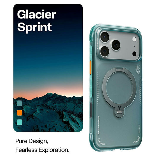 Deksel for Apple iPhone 17 Pro, Torras, Ostand Spin Air, Grønn