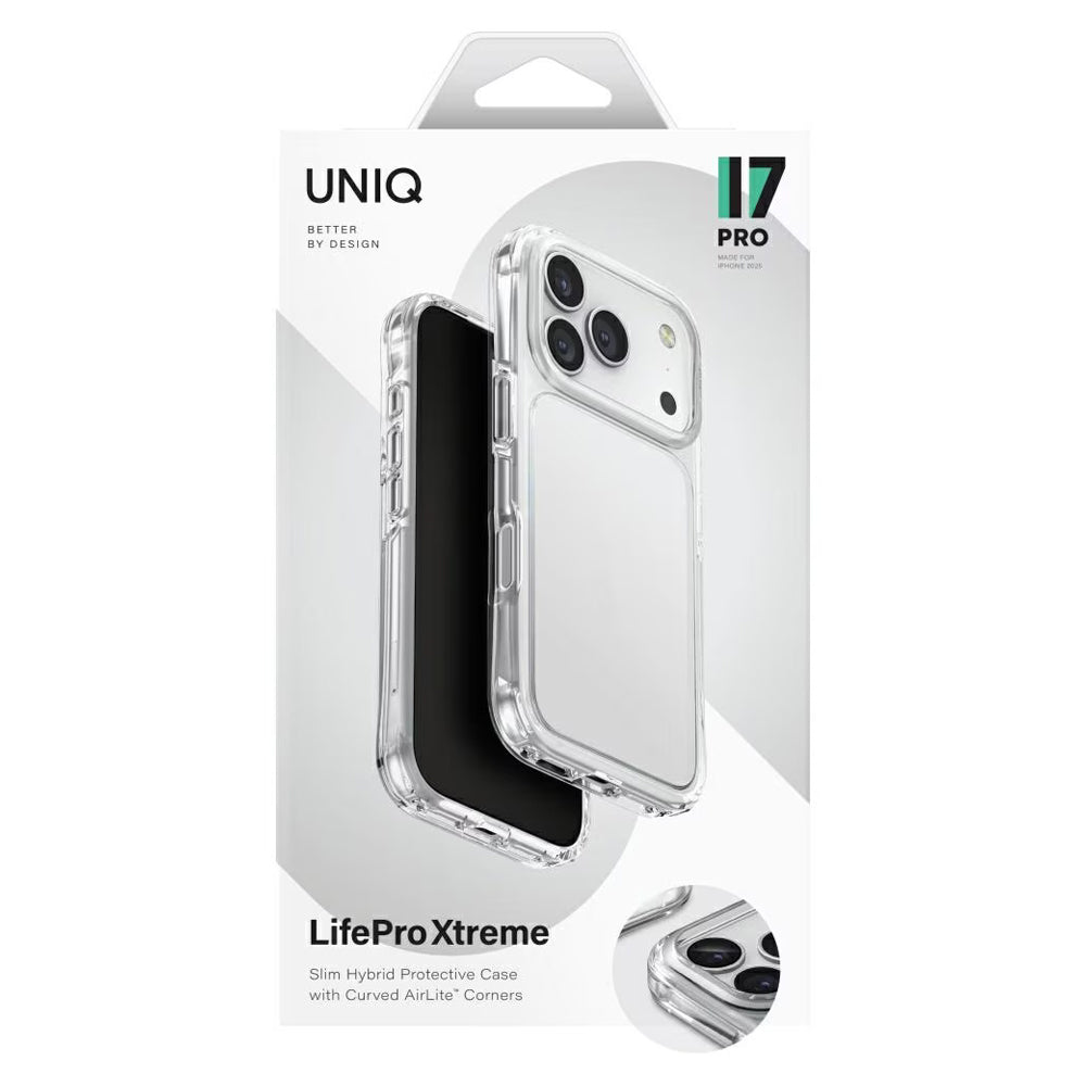 Deksel for Apple iPhone 17 Pro, UNIQ, LifePro Xtreme, Gjennomsiktig