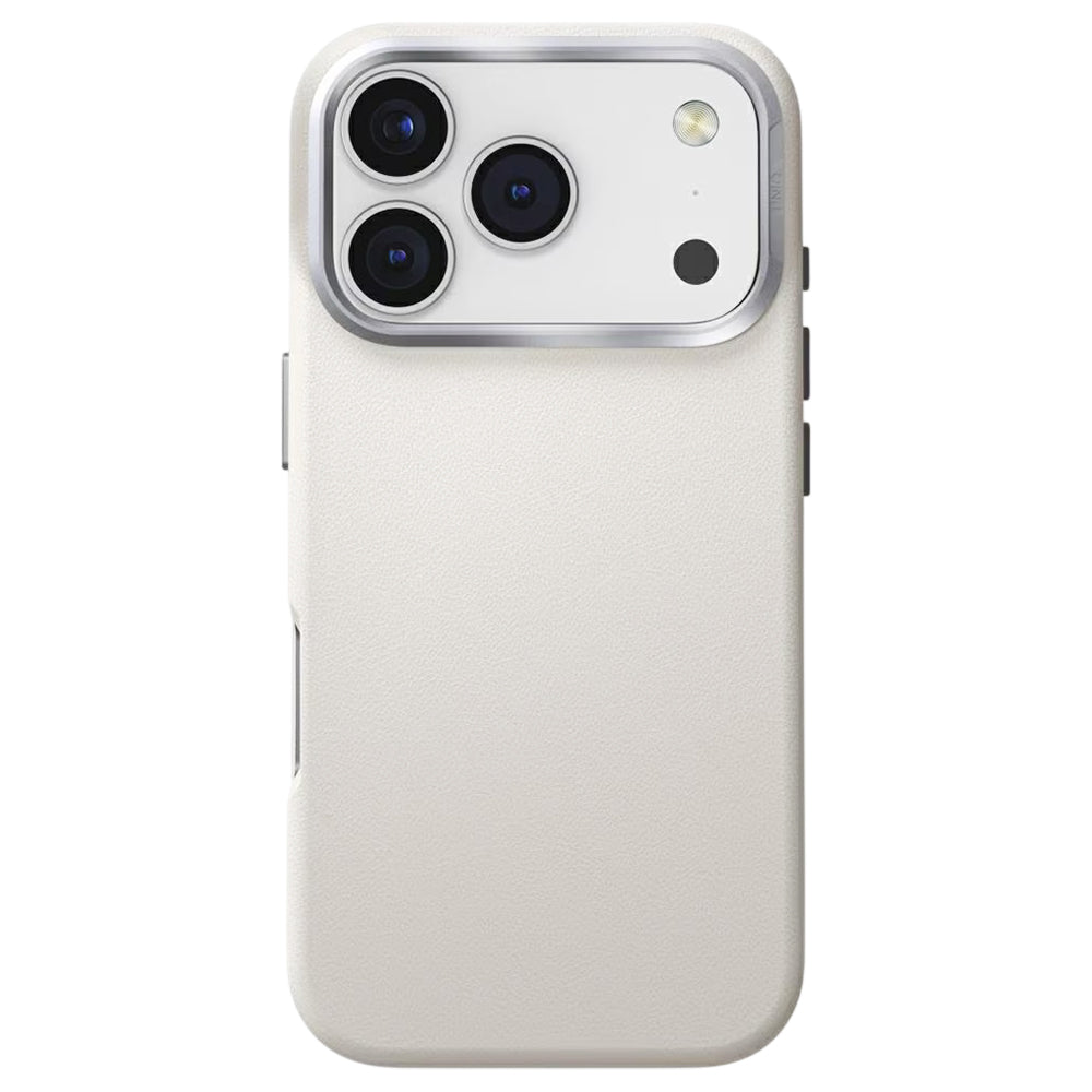 Deksel for Apple iPhone 17 Pro, UNIQ, Lyden Leatherette, Grå