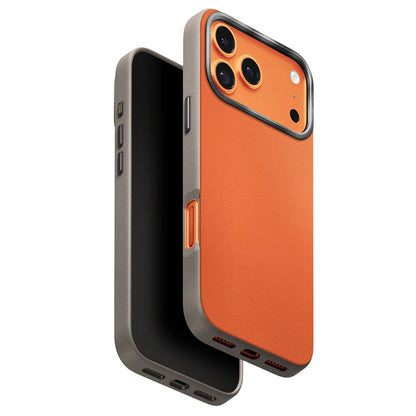 Deksel for Apple iPhone 17 Pro, UNIQ, Lyden Leatherette, Beige Oransje