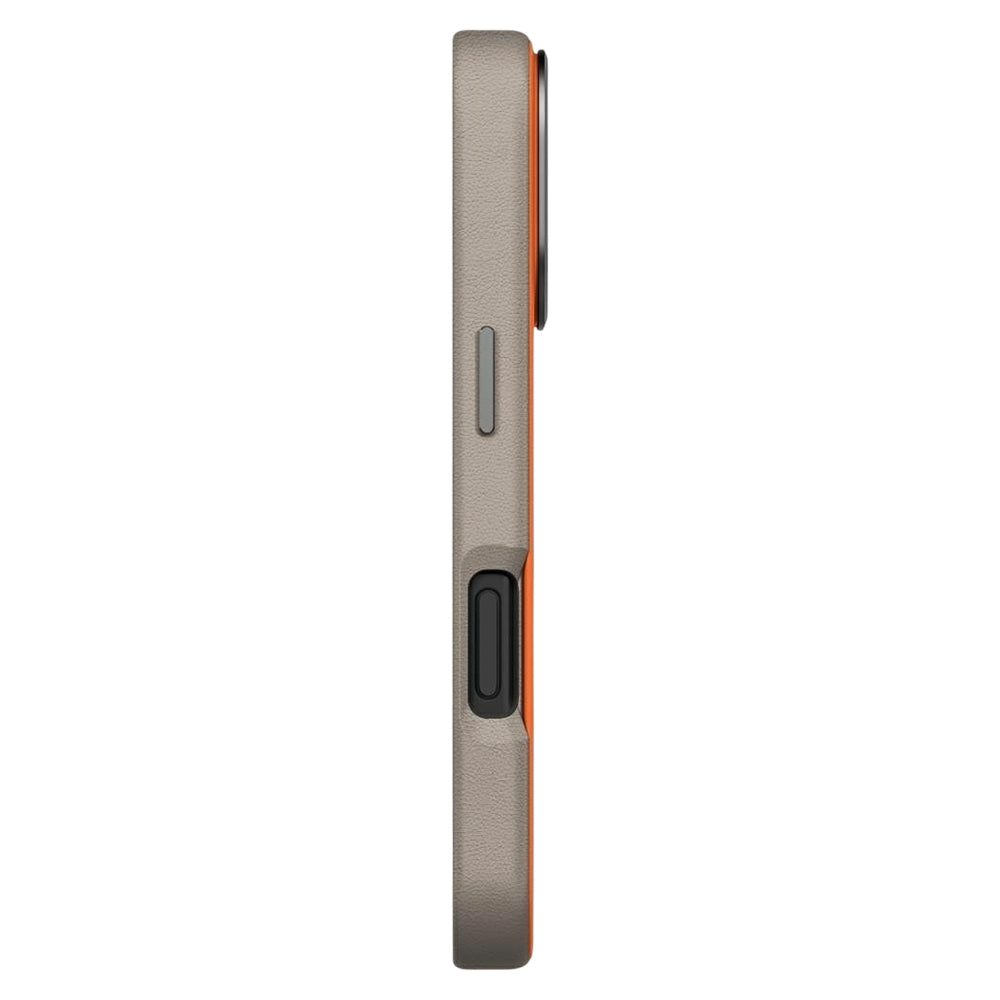 Deksel for Apple iPhone 17 Pro, UNIQ, Lyden Leatherette, Beige Oransje