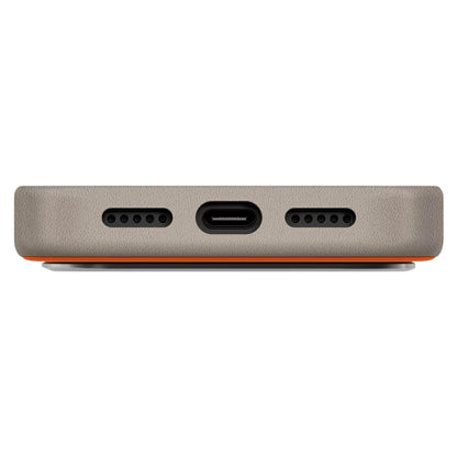 Deksel for Apple iPhone 17 Pro, UNIQ, Lyden Leatherette, Beige Oransje