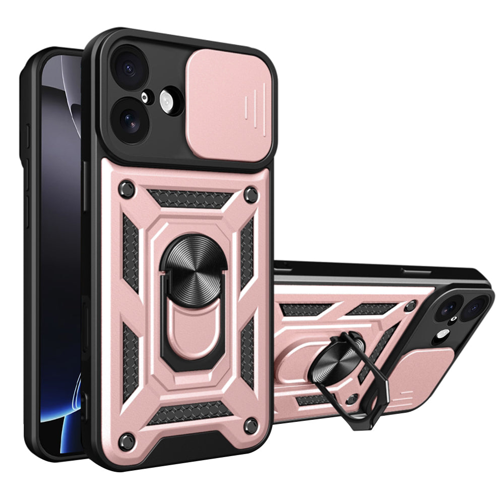 Deksel for Apple iPhone 17, Techsuit, CamShield, Rosa
