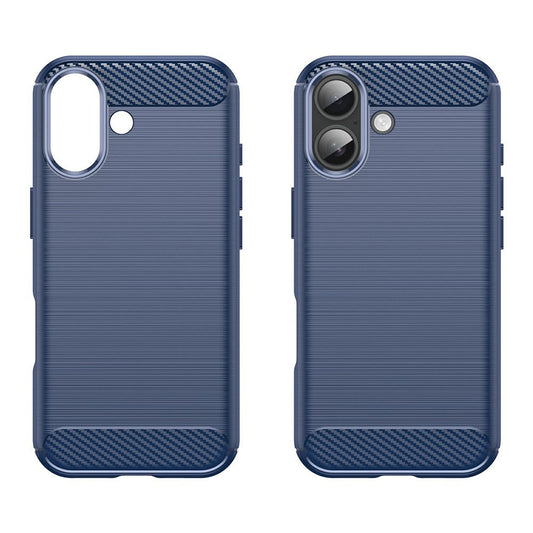 Deksel for Apple iPhone 17, Techsuit, Karbon, Blå