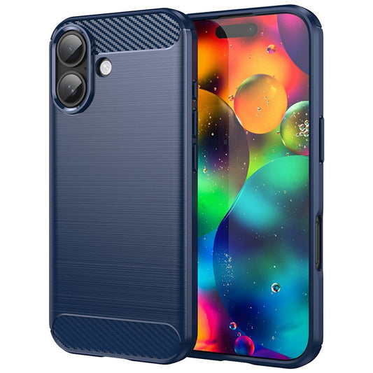 Deksel for Apple iPhone 17, Techsuit, Karbon, Blå