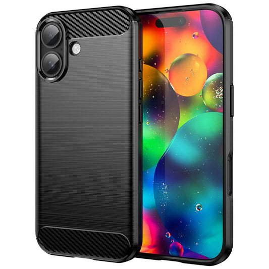Deksel for Apple iPhone 17, Techsuit, Karbon, Svart