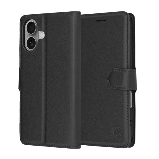 Deksel for Apple iPhone 17, Techsuit, Leather Folio, Svart