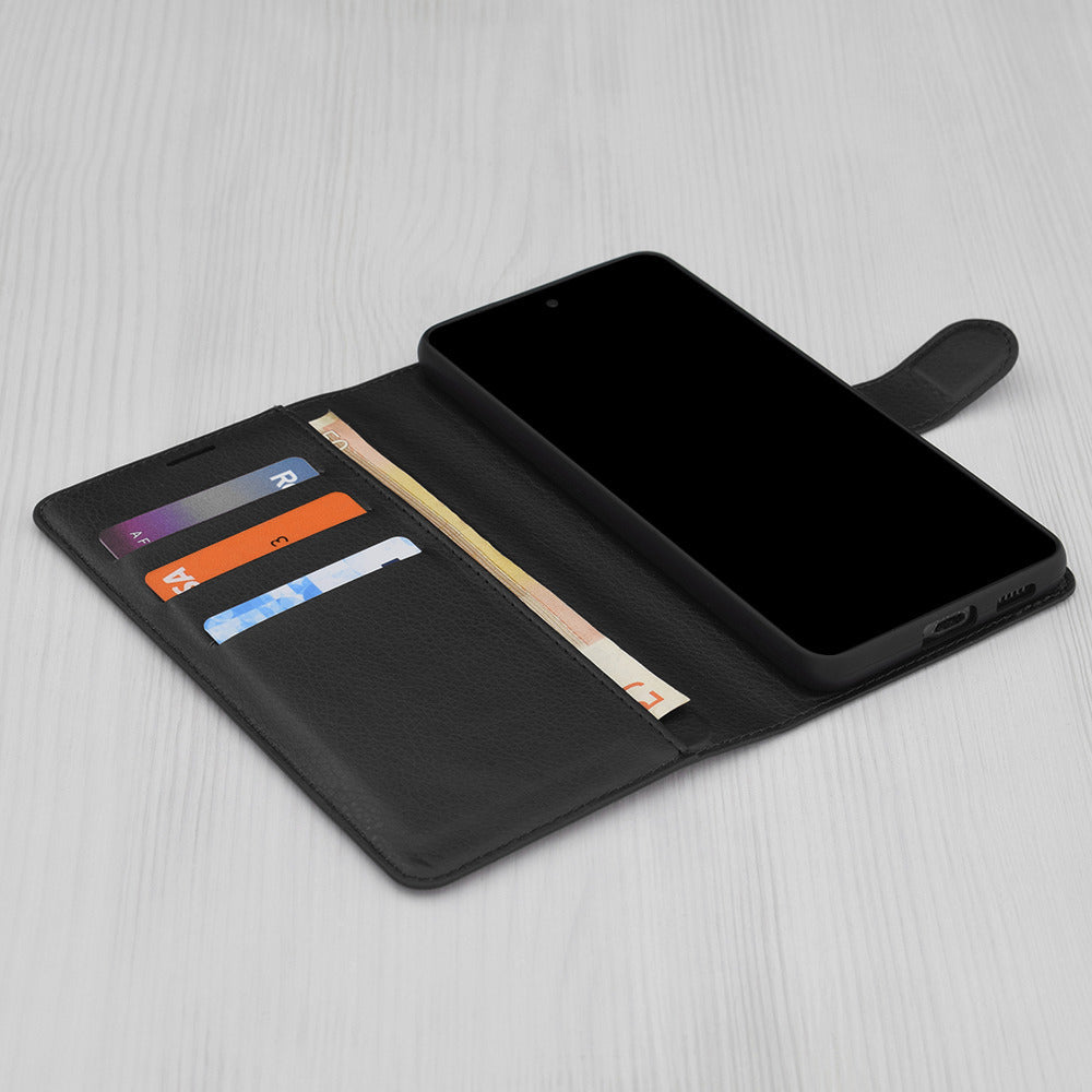 Deksel for Apple iPhone 17, Techsuit, Leather Folio, Svart