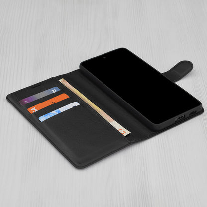 Deksel for Apple iPhone 17, Techsuit, Leather Folio, Svart