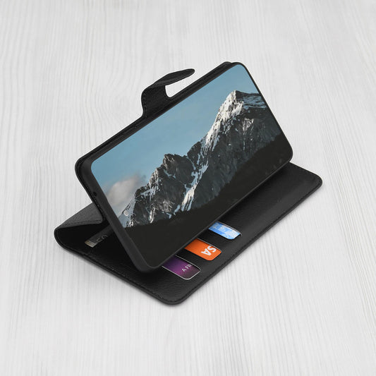 Deksel for Apple iPhone 17, Techsuit, Leather Folio, Svart