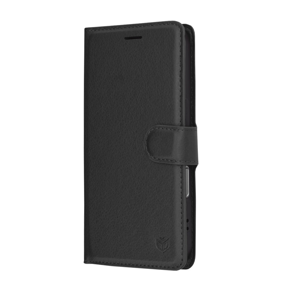 Deksel for Apple iPhone 17, Techsuit, Leather Folio, Svart