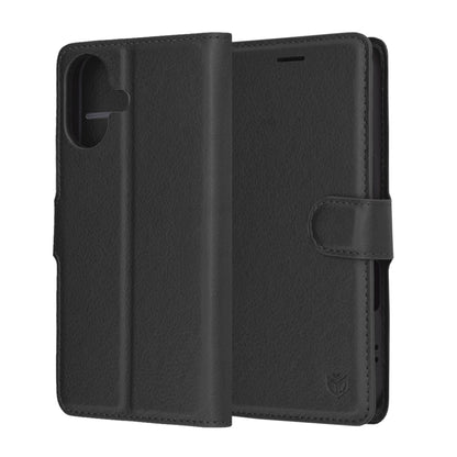 Deksel for Apple iPhone 17, Techsuit, Leather Folio, Svart