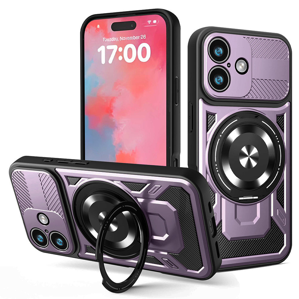 Deksel for Apple iPhone 17, Techsuit, RuggedCam, Lilla