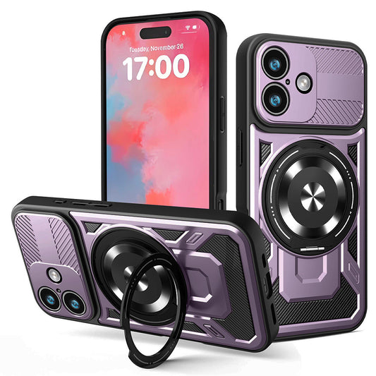 Deksel for Apple iPhone 17, Techsuit, RuggedCam, Lilla