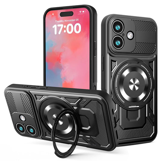 Deksel for Apple iPhone 17, Techsuit, RuggedCam, Svart