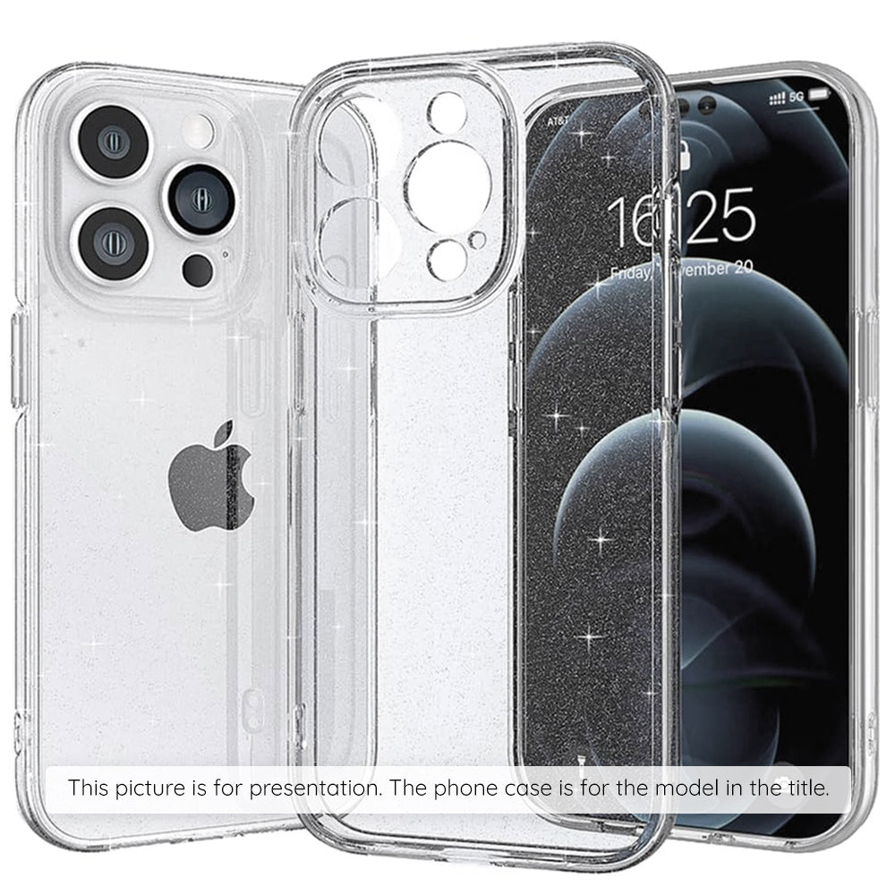 Deksel for Apple iPhone 17, Techsuit, SparkleSkin, Gjennomsiktig
