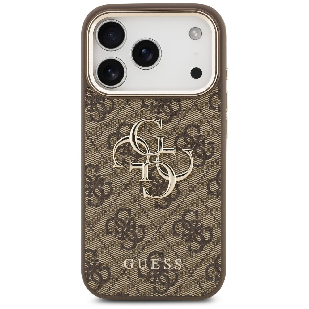 Deksel for Apple iPhone 18 Pro / 17 Pro, Guess, 4G Big Classic Logo, Brun