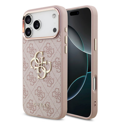Deksel for Apple iPhone 18 Pro / 17 Pro, Guess, 4G Big Classic Logo, Rosa