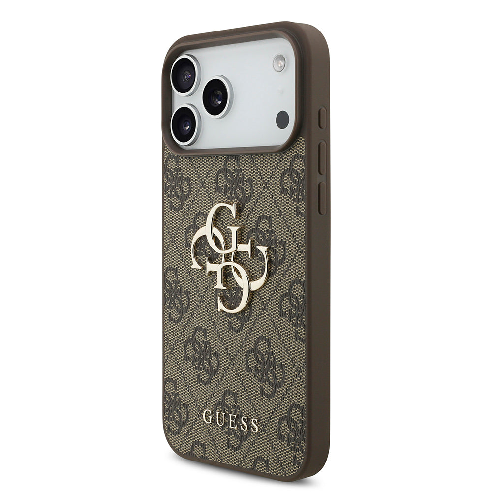 Deksel for Apple iPhone 18 Pro / 17 Pro, Guess, 4G Big Logo, Brun