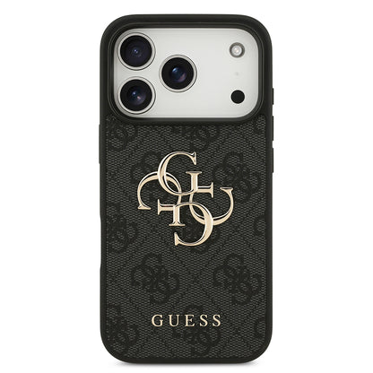 Deksel for Apple iPhone 18 Pro / 17 Pro, Guess, 4G Big Logo, Svart