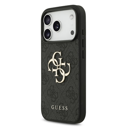 Deksel for Apple iPhone 18 Pro / 17 Pro, Guess, 4G Big Logo, Svart