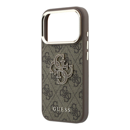 Deksel for Apple iPhone 18 Pro / 17 Pro, Guess, 4G Big Resin Logo, Brun