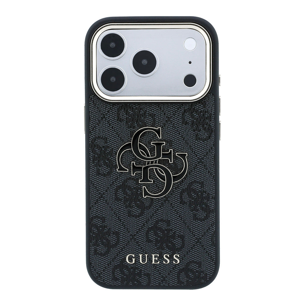 Deksel for Apple iPhone 18 Pro / 17 Pro, Guess, 4G Big Resin Logo, Svart