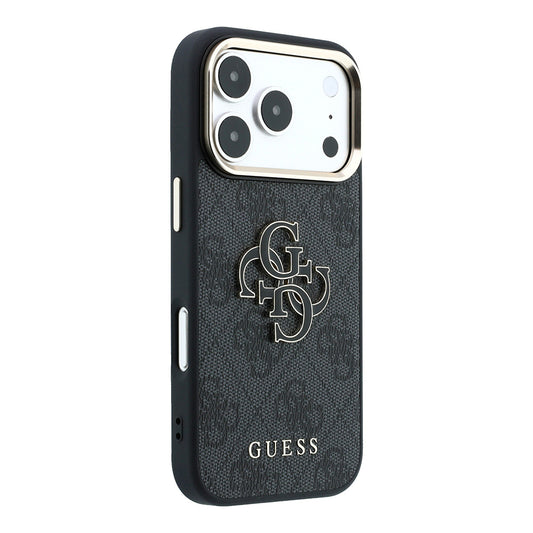 Deksel for Apple iPhone 18 Pro / 17 Pro, Guess, 4G Big Resin Logo, Svart