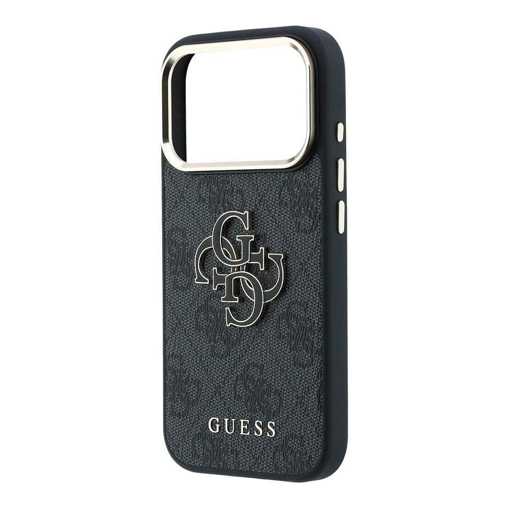 Deksel for Apple iPhone 18 Pro / 17 Pro, Guess, 4G Big Resin Logo, Svart