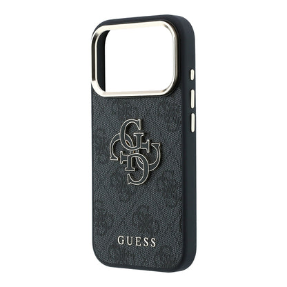 Deksel for Apple iPhone 18 Pro / 17 Pro, Guess, 4G Big Resin Logo, Svart