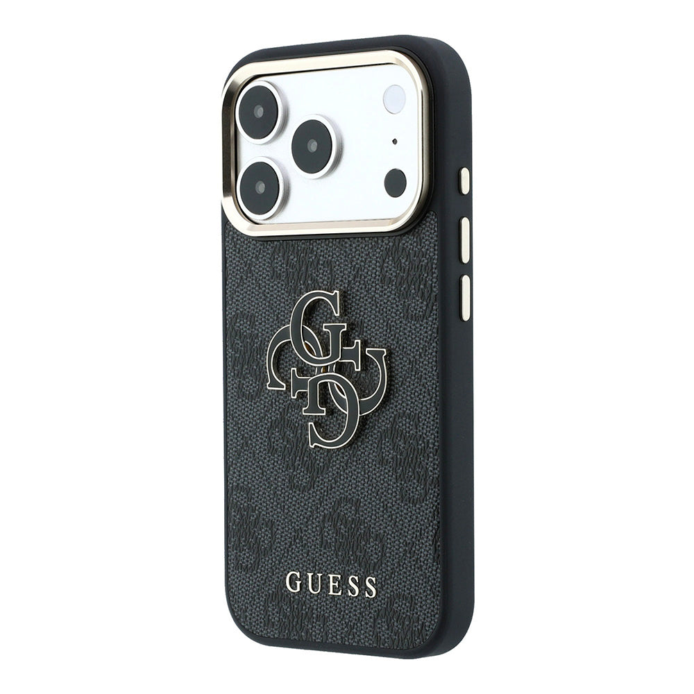 Deksel for Apple iPhone 18 Pro / 17 Pro, Guess, 4G Big Resin Logo, Svart