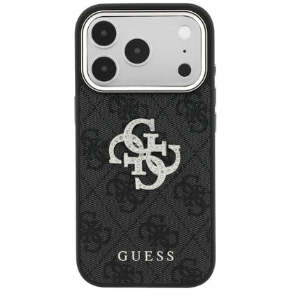 Deksel for Apple iPhone 18 Pro / 17 Pro, Guess, 4G Big Strass Logo, Svart