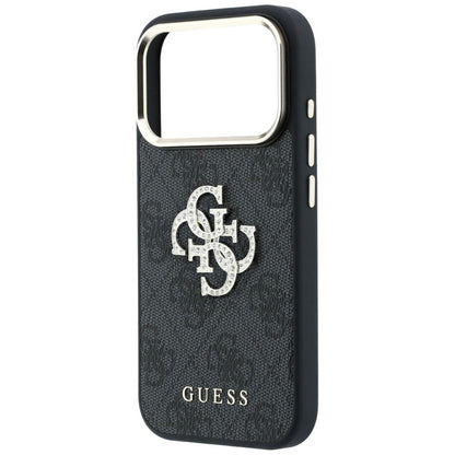 Deksel for Apple iPhone 18 Pro / 17 Pro, Guess, 4G Big Strass Logo, Svart