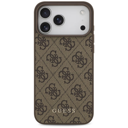 Deksel for Apple iPhone 18 Pro / 17 Pro, Guess, 4G Classic Logo, Brun