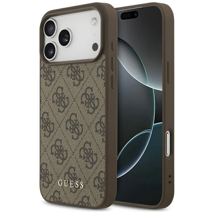 Deksel for Apple iPhone 18 Pro / 17 Pro, Guess, 4G Classic Logo, Brun