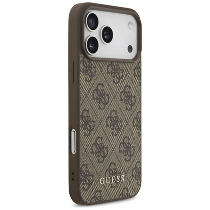 Deksel for Apple iPhone 18 Pro / 17 Pro, Guess, 4G Classic Logo, Brun