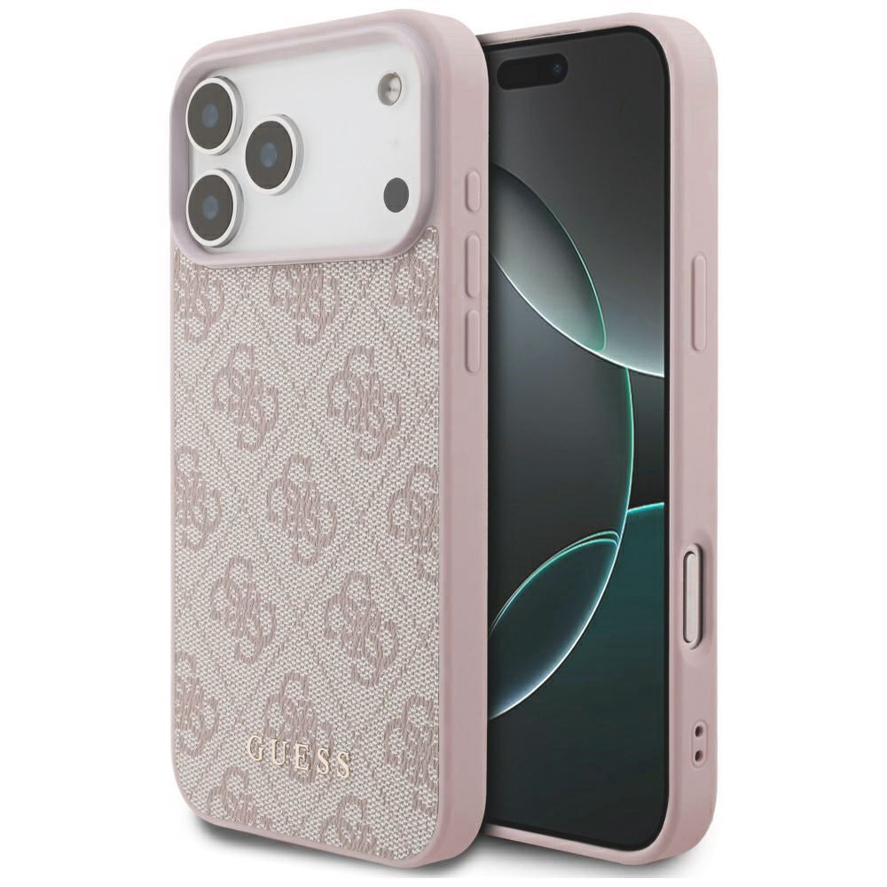 Deksel for Apple iPhone 18 Pro / 17 Pro, Guess, 4G Classic Logo, Rosa