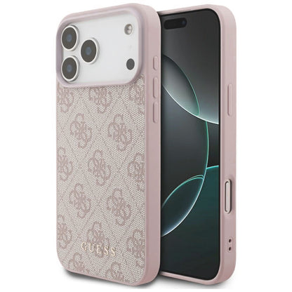 Deksel for Apple iPhone 18 Pro / 17 Pro, Guess, 4G Classic Logo, Rosa